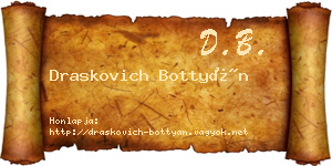 Draskovich Bottyán névjegykártya